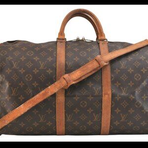 Authentic Louis Vuitton Keepall 50 Bando in Monogram